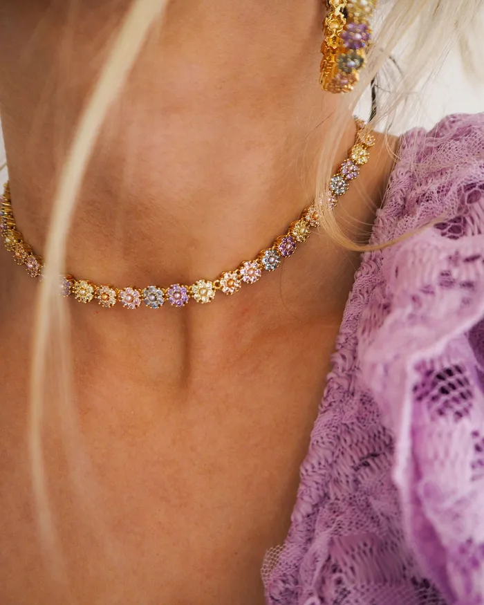 Necklaces Daisy Studs Necklace Gold Luv Aj Necklaces Daisy Studs Necklace Gold Luv Aj
