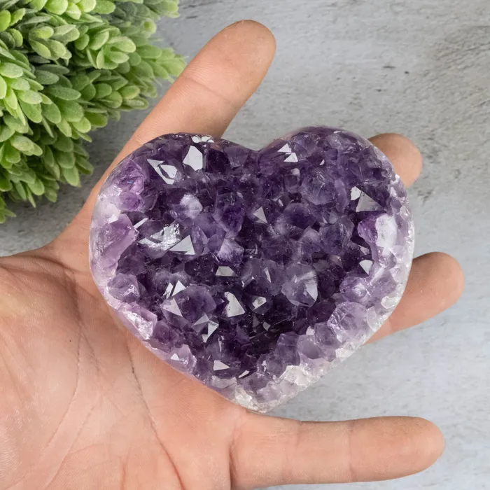 Necklaces InnerVision Crystals Amethyst Heart 397 g 89x81mm
