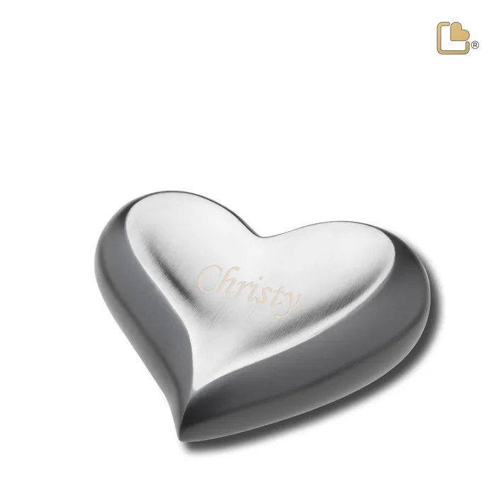 Necklaces LoveUrns Heart Slate Pewter Cremation Urn