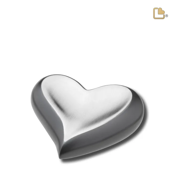 Necklaces LoveUrns Heart Slate Pewter Cremation Urn