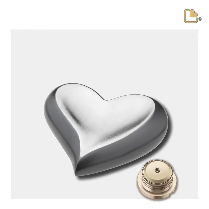Necklaces LoveUrns Heart Slate Pewter Cremation Urn
