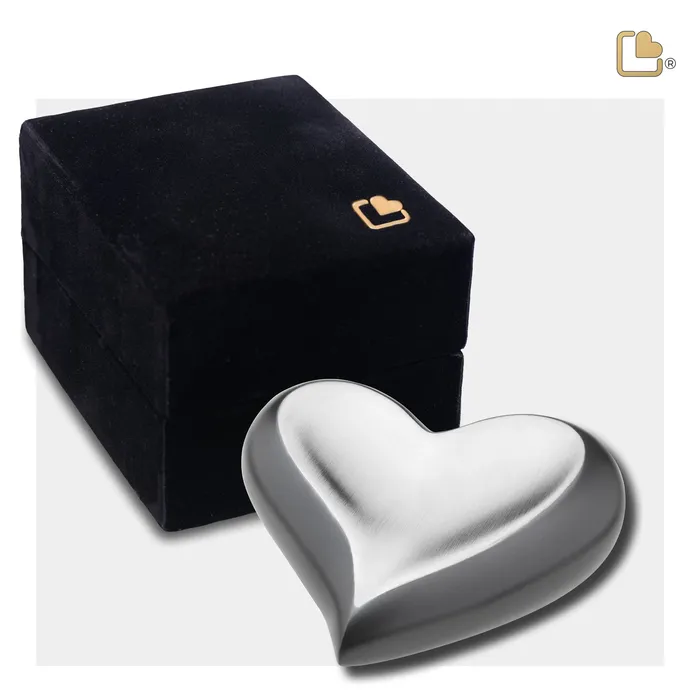 Necklaces LoveUrns Heart Slate Pewter Cremation Urn