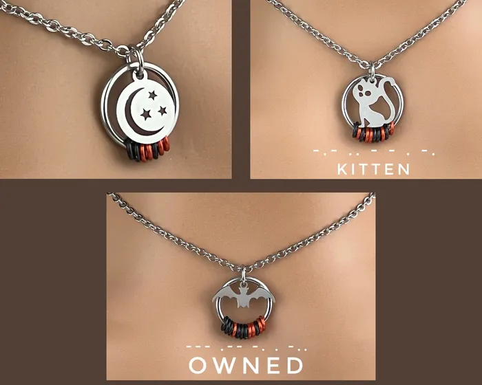 O Ring Bat Morse Code Captive Collars Rings