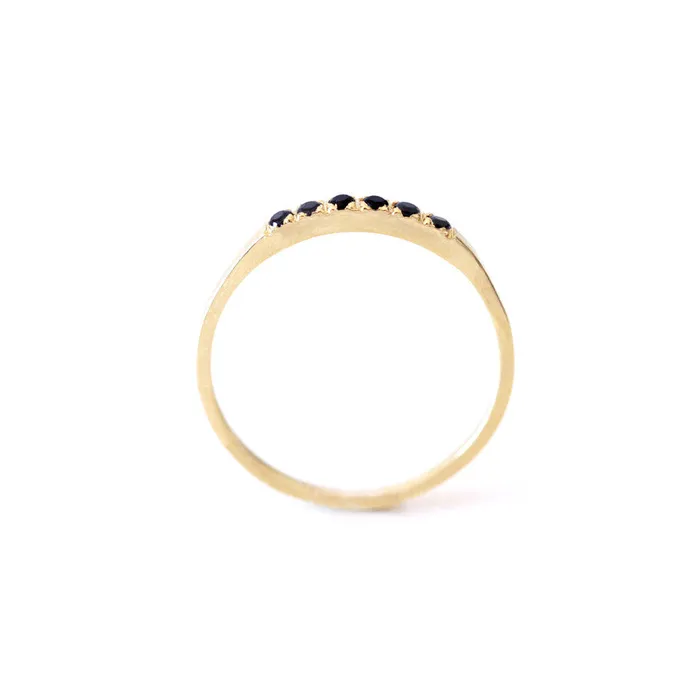 Pave Black Diamond Wedding Band Thin Diamond Band artemer Rings