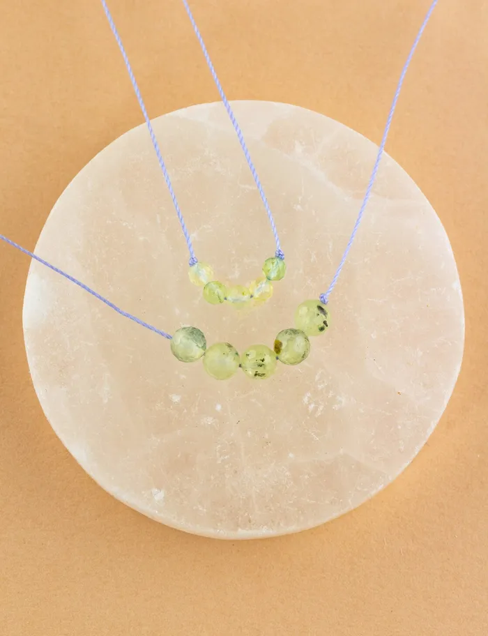 Prehnite Little Big Wishes Protection Necklace Set SoulKu Necklaces