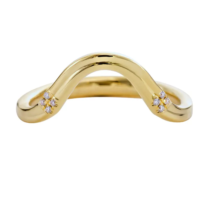 Rings ARTEMER Golden Lasso Wedding Band with Diamond Detailing