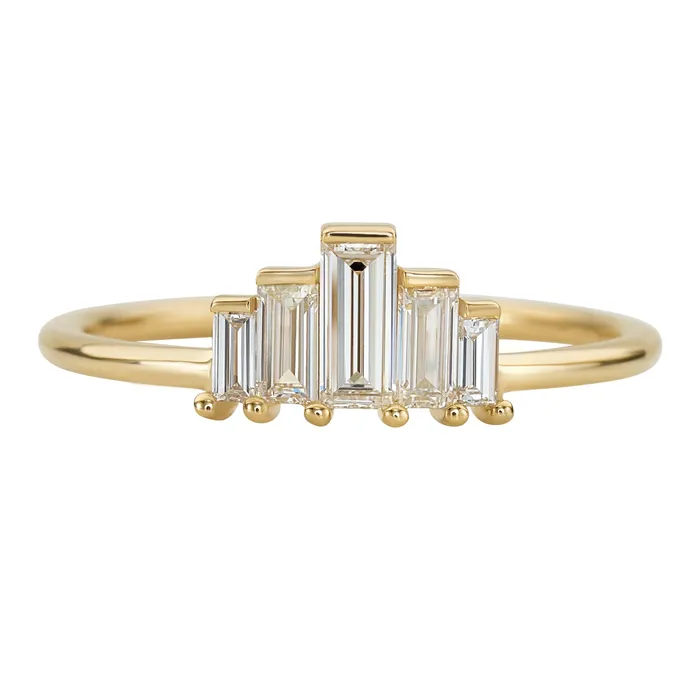 Rings Baguette Engagement Ring Art Deco Engagement Ring ARTEMER