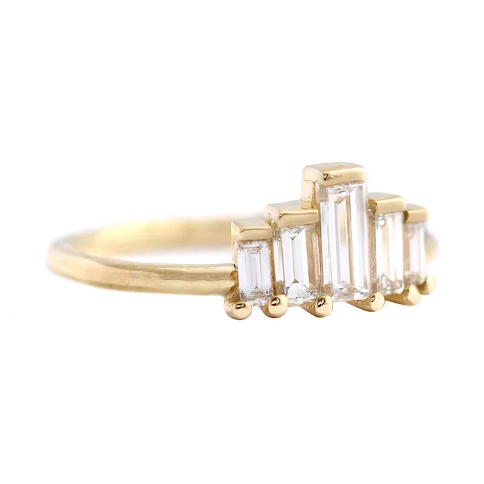 Rings Baguette Engagement Ring Art Deco Engagement Ring ARTEMER