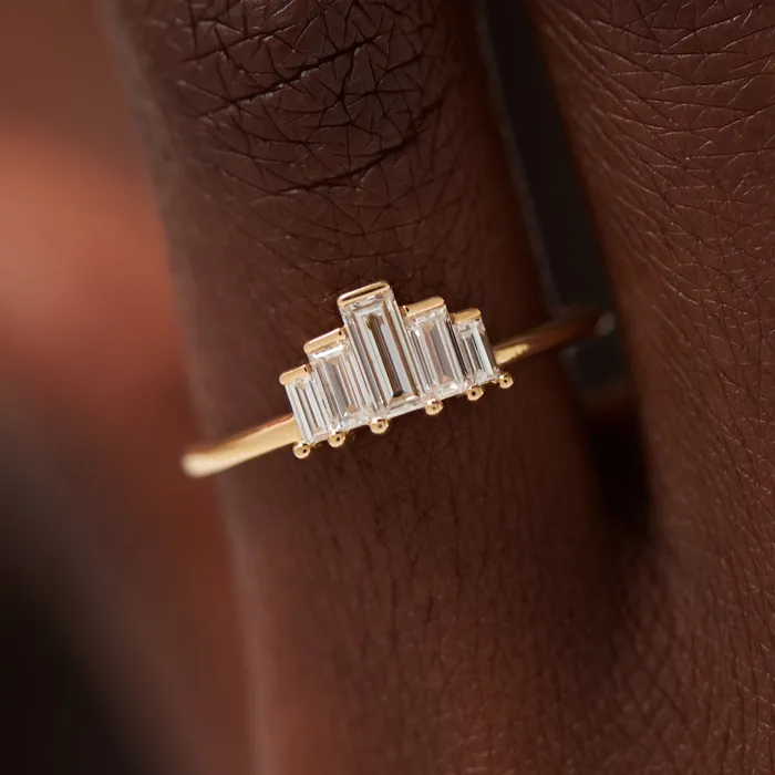 Rings Baguette Engagement Ring Art Deco Engagement Ring ARTEMER