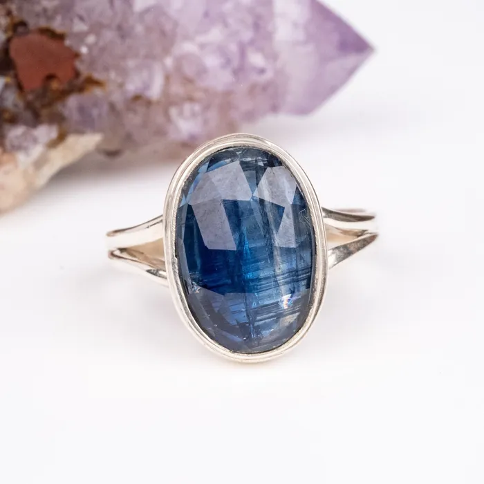 Rings InnerVision Crystals Kyanite Ring 16x12mm Size 10 925 Silver