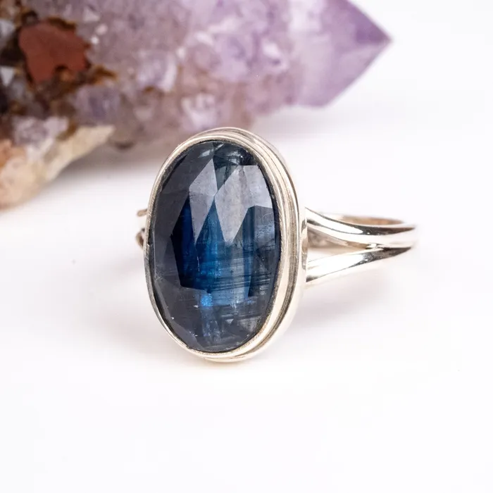 Rings InnerVision Crystals Kyanite Ring 16x12mm Size 10 925 Silver