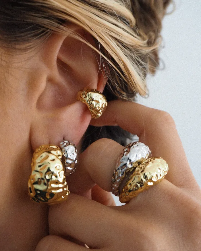 Rings Molten Signet Ring Silver Luv Aj Rings Molten Signet Ring Silver Luv Aj