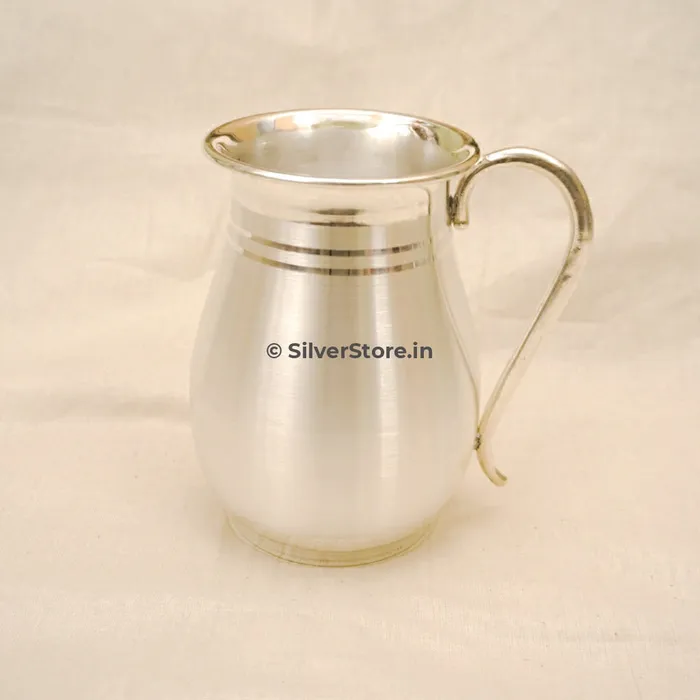 silversrorein Rings Pure Silver Jug with Lid 990 BIS Hallmarked silversrorein Rings Pure Silver Jug with Lid 990 BIS Hallmarked