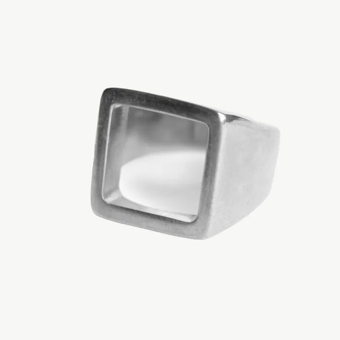 SOKO Rings Open Square Statement Ring