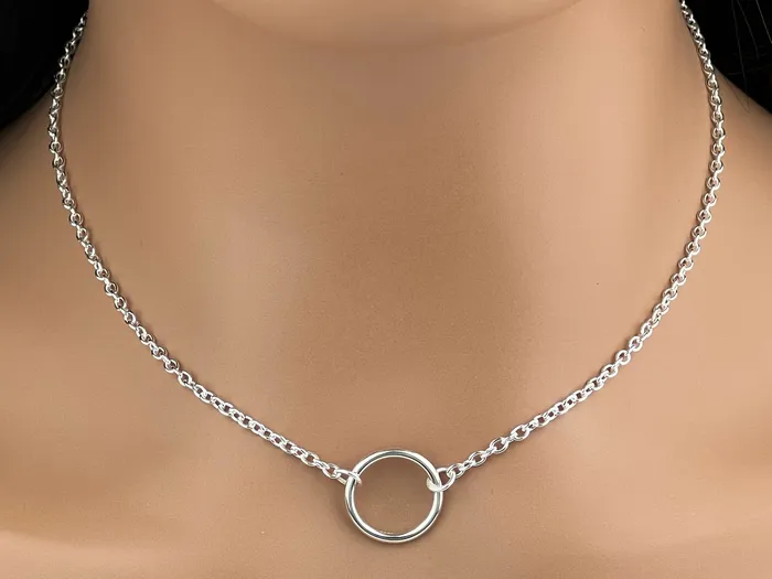 Sterling Silver BDSM O Captive Collars Rings