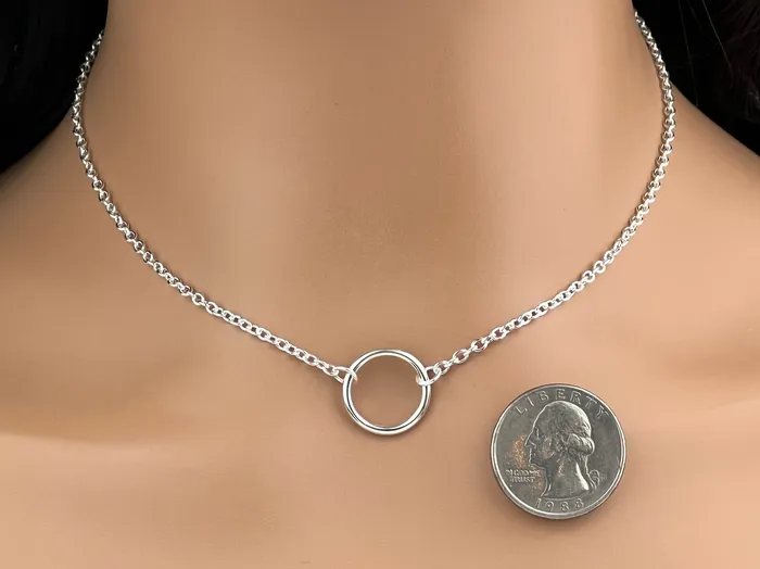 Sterling Silver BDSM O Captive Collars Rings