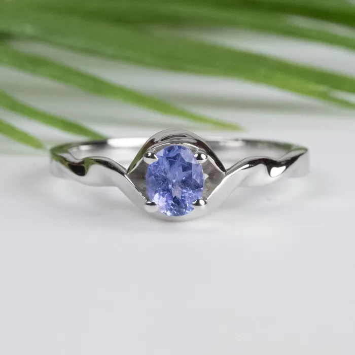 Tanzanite Ring 5x4mm 925 Silver Choose Size InnerVision Crystals Rings