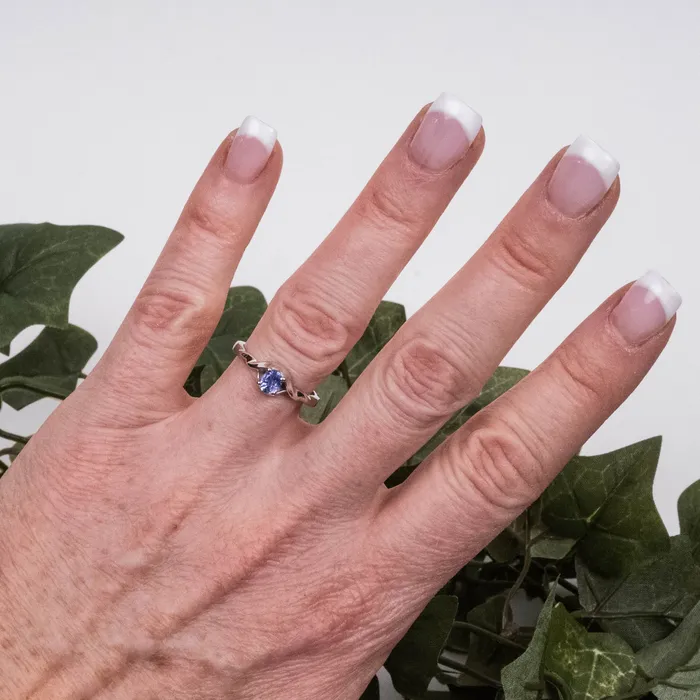 Tanzanite Ring 5x4mm 925 Silver Choose Size InnerVision Crystals Rings