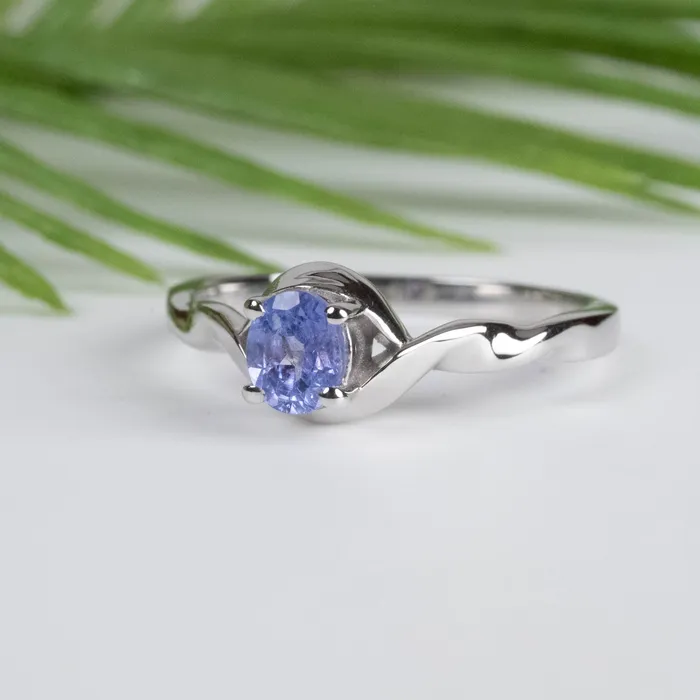 Tanzanite Ring 5x4mm 925 Silver Choose Size InnerVision Crystals Rings