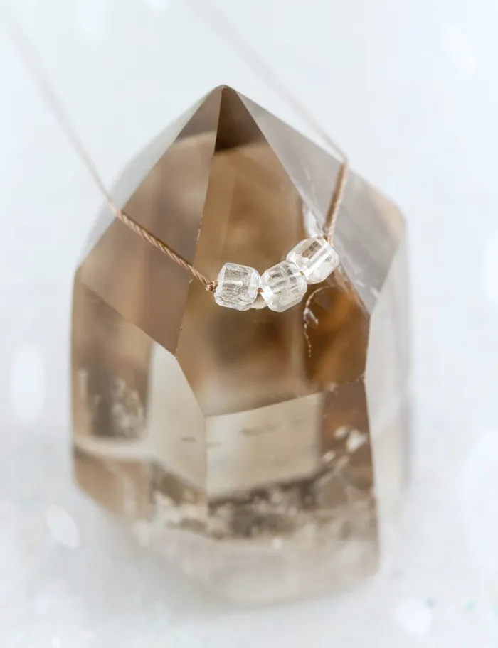 White Topaz April Birthstone Necklace SoulKu Necklaces
