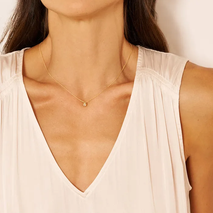 14k Gold Radiant Clear CZ Womens PendantNecklace Womens Necklaces Necklaces