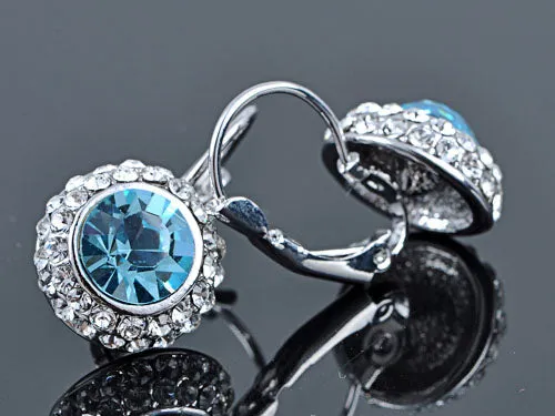Alilang Swarovski Crystal Sapphire Blue Element Stud Earrings Earrings Alilang Swarovski Crystal Sapphire Blue Element Stud Earrings Earrings