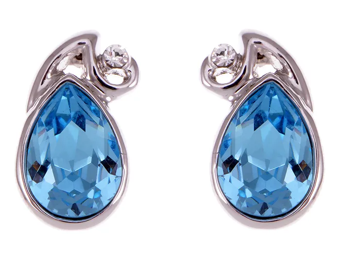 Alilang Swarovski Crystal Sapphire Blue Element Stud Earrings Earrings Alilang Swarovski Crystal Sapphire Blue Element Stud Earrings Earrings