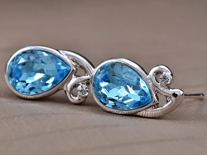 Alilang Swarovski Crystal Sapphire Blue Element Stud Earrings Earrings Alilang Swarovski Crystal Sapphire Blue Element Stud Earrings Earrings