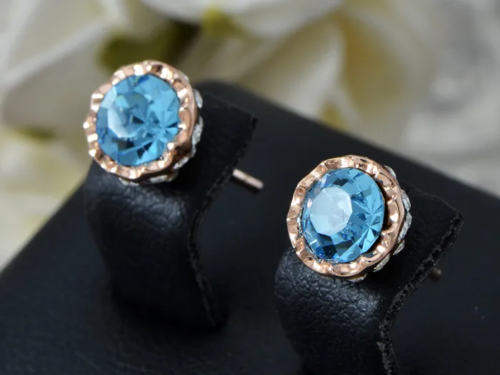 Alilang Swarovski Crystal Sapphire Blue Element Stud Earrings Earrings Alilang Swarovski Crystal Sapphire Blue Element Stud Earrings Earrings