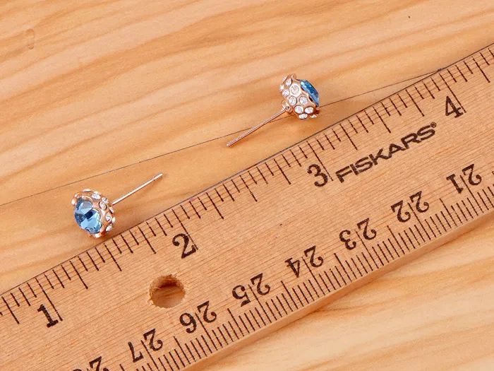 Alilang Swarovski Crystal Sapphire Blue Element Stud Earrings Earrings Alilang Swarovski Crystal Sapphire Blue Element Stud Earrings Earrings