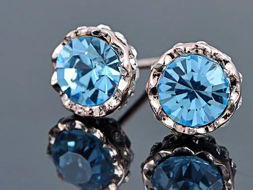 Alilang Swarovski Crystal Sapphire Blue Element Stud Earrings Earrings Alilang Swarovski Crystal Sapphire Blue Element Stud Earrings Earrings