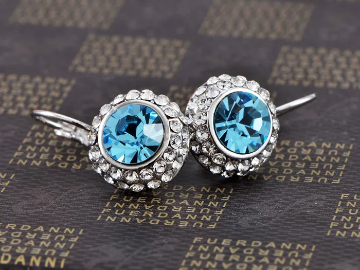 Alilang Swarovski Crystal Sapphire Blue Element Stud Earrings Earrings Alilang Swarovski Crystal Sapphire Blue Element Stud Earrings Earrings