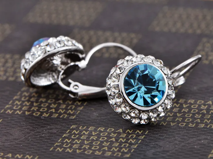Alilang Swarovski Crystal Sapphire Blue Element Stud Earrings Earrings Alilang Swarovski Crystal Sapphire Blue Element Stud Earrings Earrings