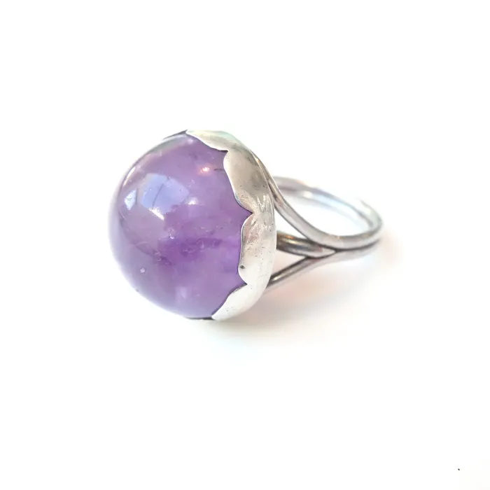 Amethyst Gemstone Ring Set in Sterling Silver POSITIVITY aliceeden Rings