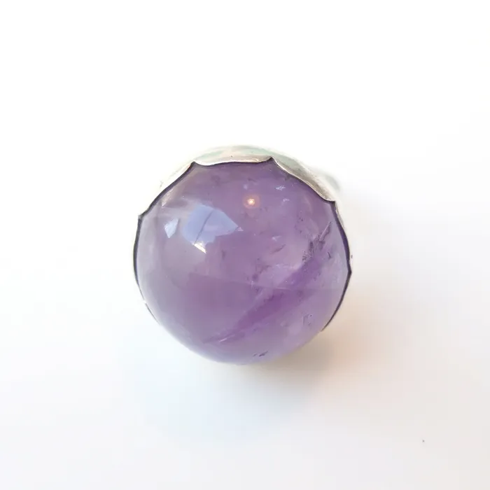 Amethyst Gemstone Ring Set in Sterling Silver POSITIVITY aliceeden Rings