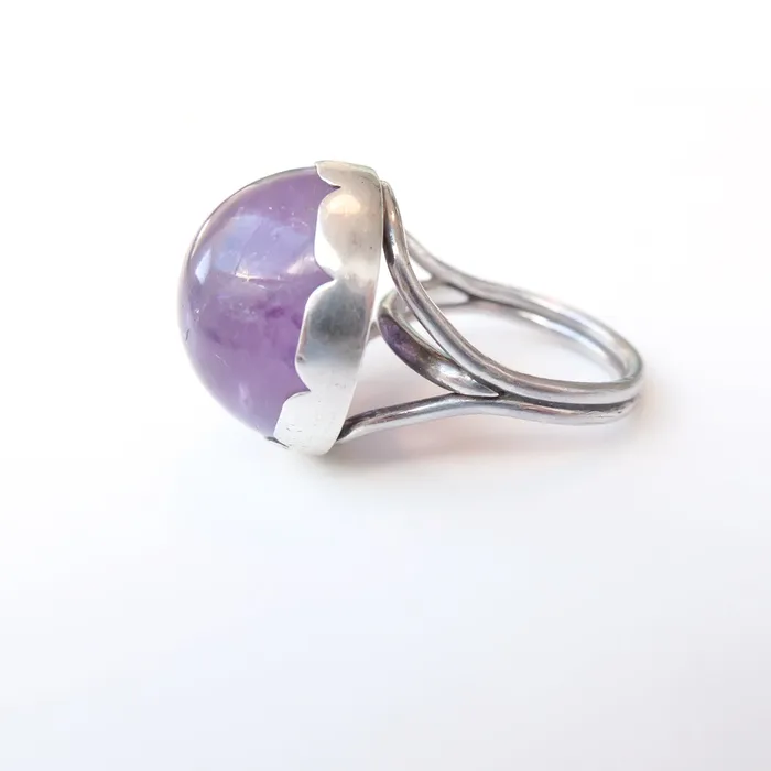 Amethyst Gemstone Ring Set in Sterling Silver POSITIVITY aliceeden Rings