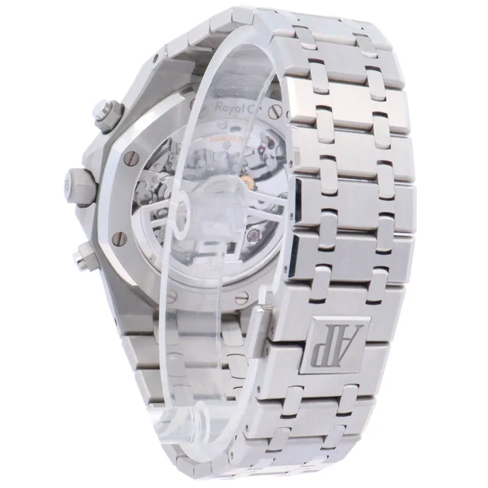 Audemars Piguet Royal Oak 50th Anniversary 41mm White Chronograph Dial Watch Reference 26240STOO1320ST03 Happy Jewelers Watches