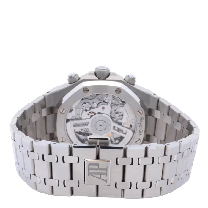Audemars Piguet Royal Oak 50th Anniversary 41mm White Chronograph Dial Watch Reference 26240STOO1320ST03 Happy Jewelers Watches