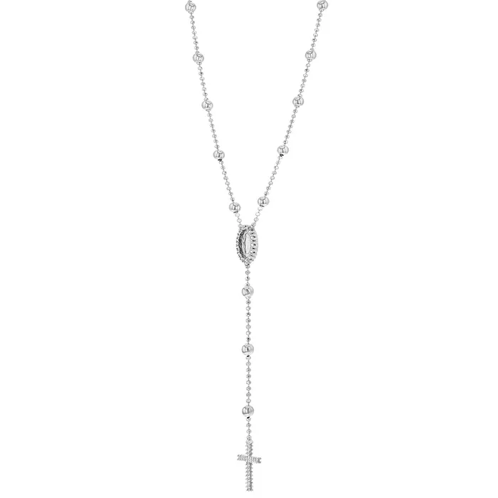 Ball Chain Rosary Cross Toddler Kids Girls PendantNecklace Religious Sterling Silver Kids Necklaces Pendants Necklaces