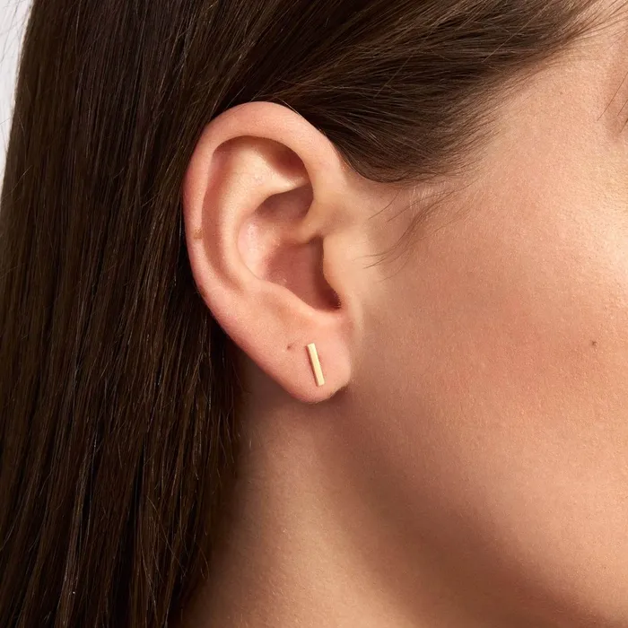 Bar Stud Earrings Gelin Diamond Earrings