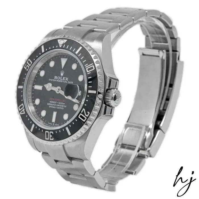 Bracelets Happy Jewelers Rolex Mens SeaDweller 50th Anniversary Edition Stainless Steel 43mm Black Dot Dial Watch Reference 126600