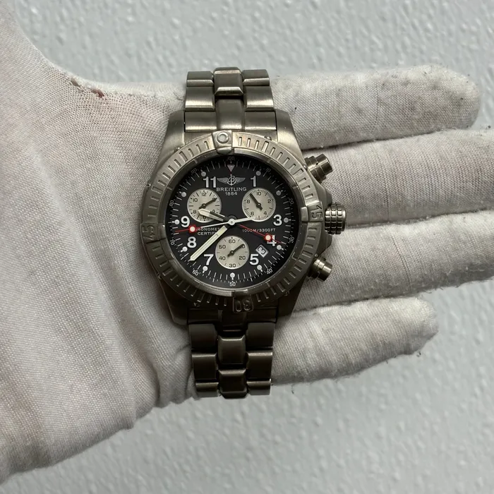 Breitling Avenger 44mm Grey Arabic Dial Watch Ref E73360 Happy Jewelers Watches Breitling Avenger 44mm Grey Arabic Dial Watch Ref E73360 Happy Jewelers Watches