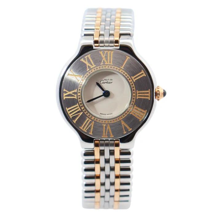 Cartier 21 Must De Cartier 28mm Ivory Dial Watch Ref 125000P Happy Jewelers Watches Cartier 21 Must De Cartier 28mm Ivory Dial Watch Ref 125000P Happy Jewelers Watches