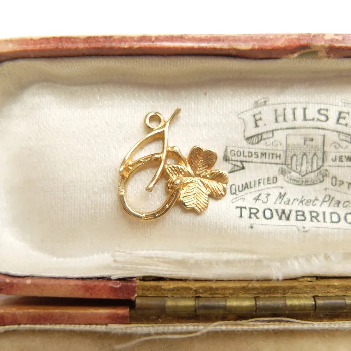 Charm Necklaces aliceeden Vintage 9ct Gold Lucky Trio Charm