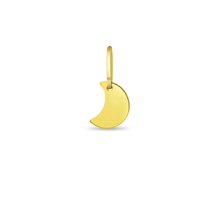Charms Bracelets 14k Gold Tiny Polished Moon Kids Childrens Girls for Charm Bracelet