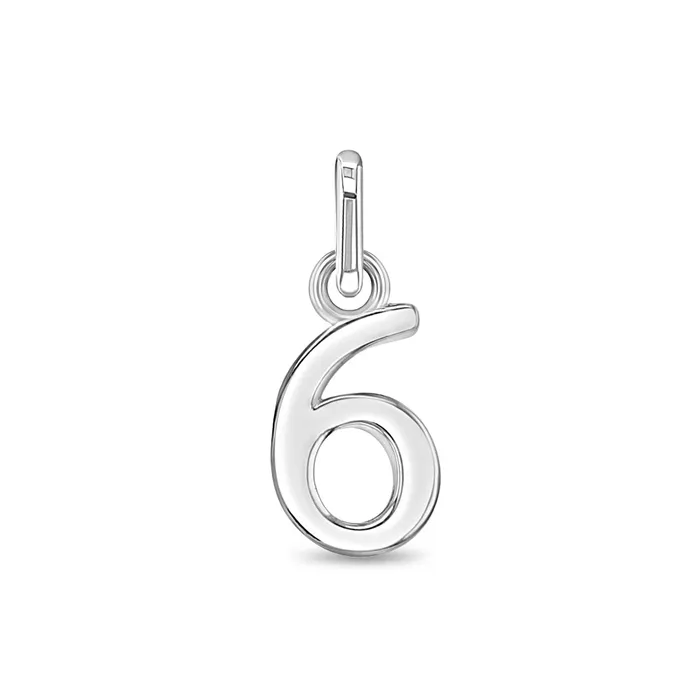 Charms Bracelets Number Charm 6 Kids Childrens Girls for Charm Bracelet Sterling Silver