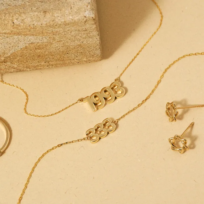 Custom Lucky Number Necklace Gelin Diamond Necklaces
