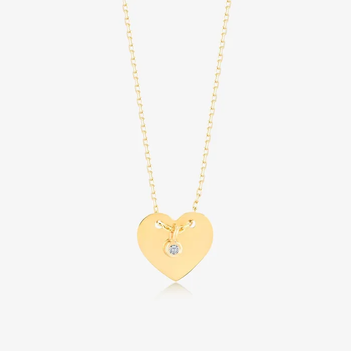 Diamond Heart Necklace Gelin Diamond Necklaces