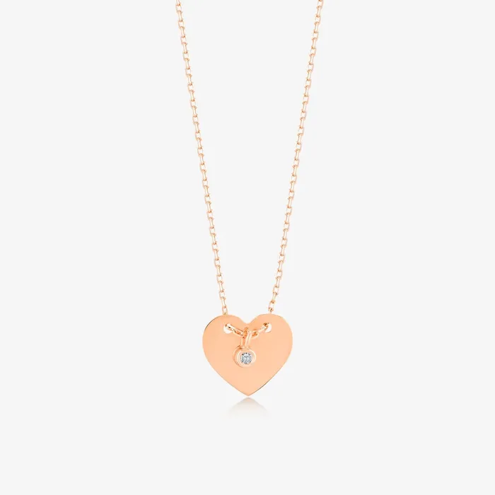 Diamond Heart Necklace Gelin Diamond Necklaces