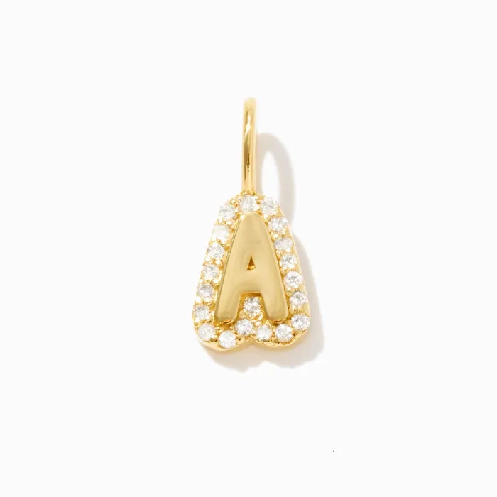 Diamond Letter Charm Gelin Diamond Charm Necklaces